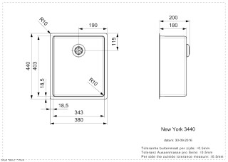 New York 34x40 Line Drawing