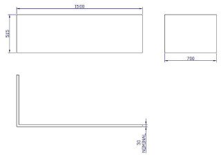 LShape Panel 1500x700x515Tech