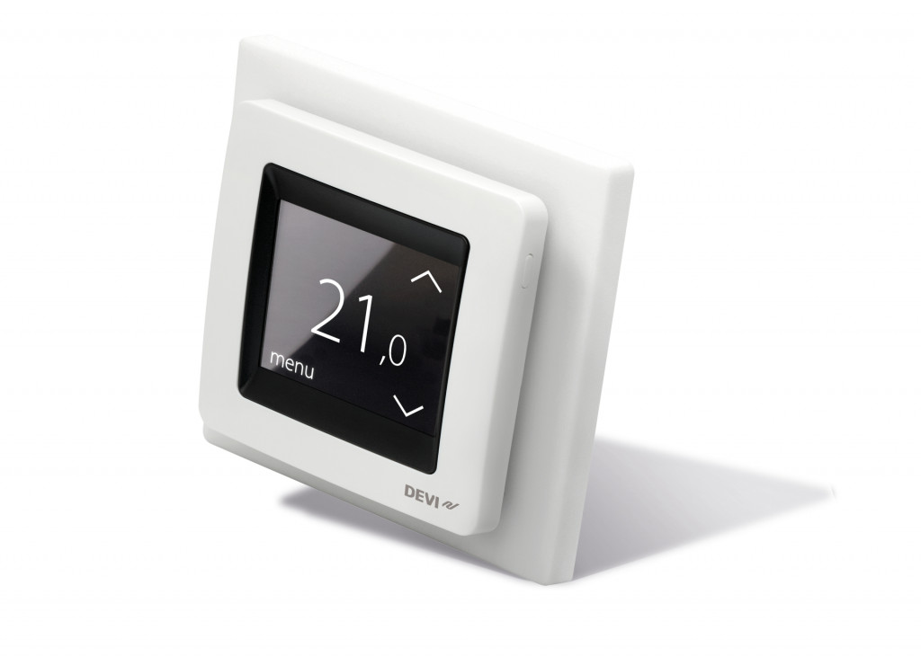 DMTWHITE ImpeyaquamatimitDEVIreg Thermostat White Side View 2