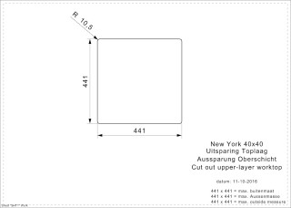 New York 40x40 Flush Cut Out